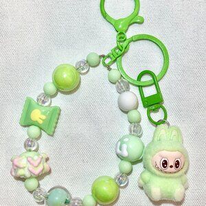 Cute Labubu keychain - green